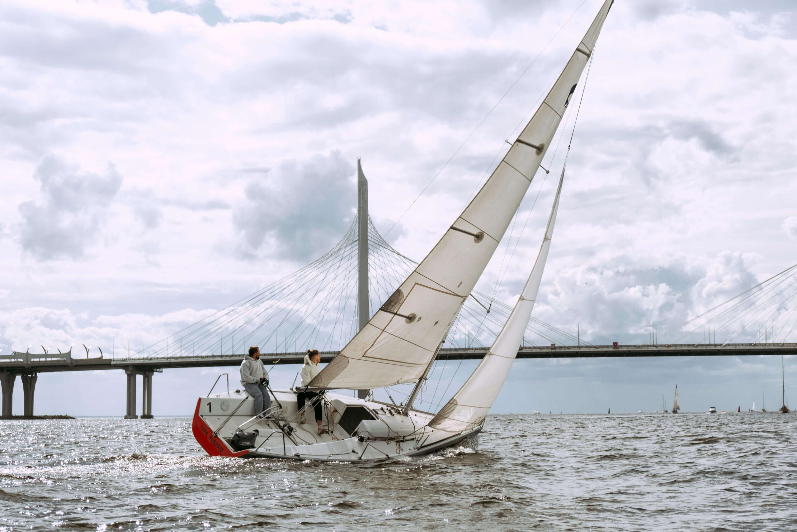 Sailing Yacht on finance out on the water